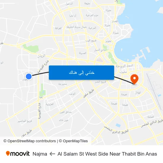 Al Salam St West Side Near Thabit Bin Anas to Najma map