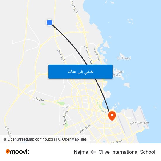 Olive International School to Najma map