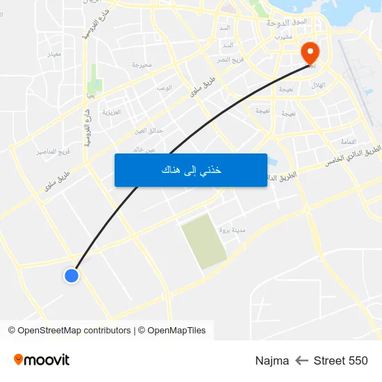 Street 550 to Najma map