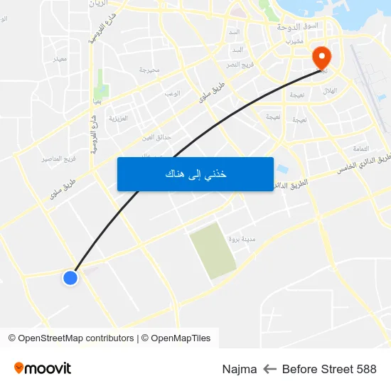 Before Street 588 to Najma map