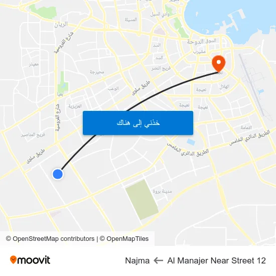 Al Manajer Near Street 12 to Najma map
