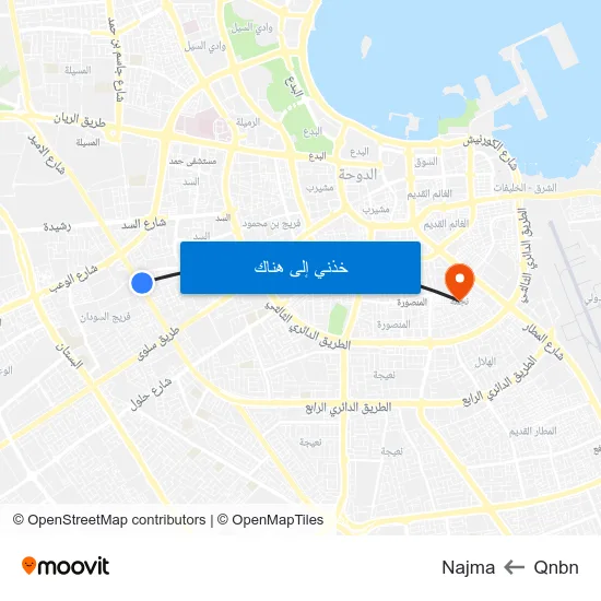 Qnbn to Najma map