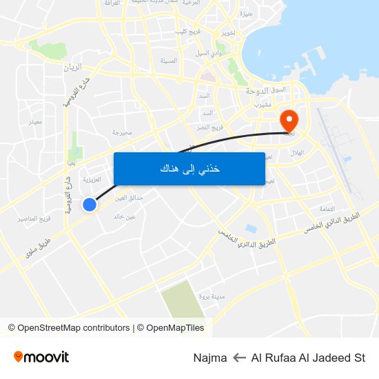 Al Rufaa Al Jadeed St to Najma map