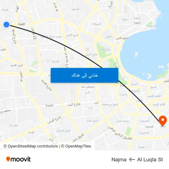 Al Luqta St to Najma map