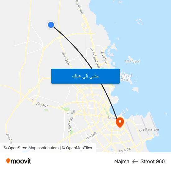 Street 960 to Najma map