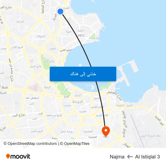 Al Istiqlal 3 to Najma map