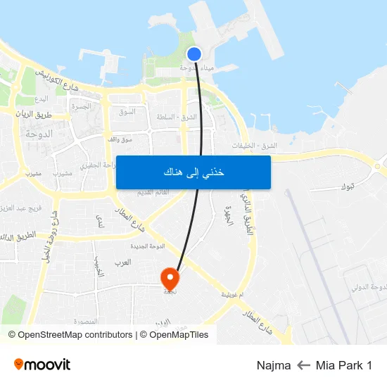 Mia Park 1 to Najma map