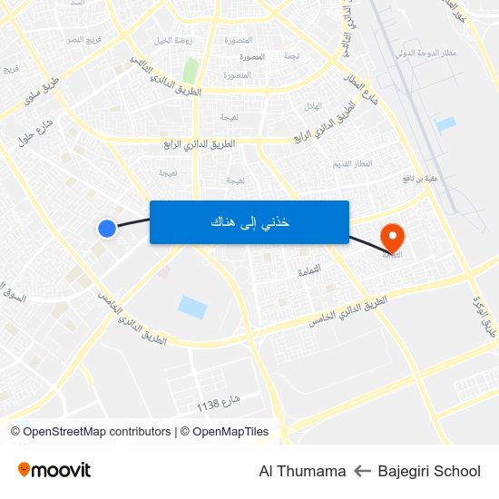 Bajegiri School to Al Thumama map