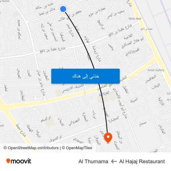 Al Hajaj Restaurant to Al Thumama map