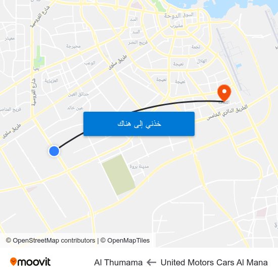 United Motors Cars Al Mana to Al Thumama map