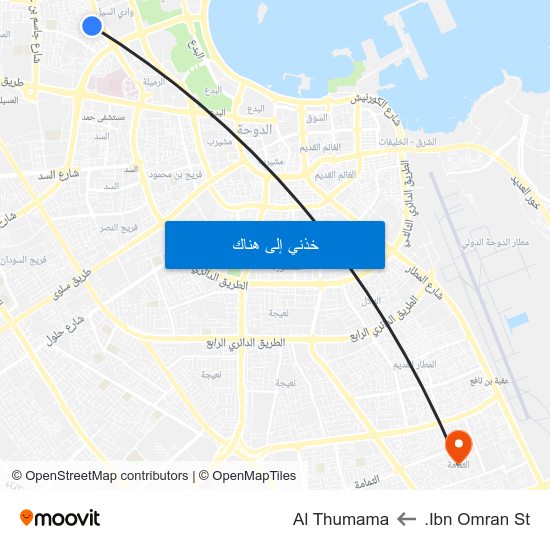 Ibn Omran St. to Al Thumama map