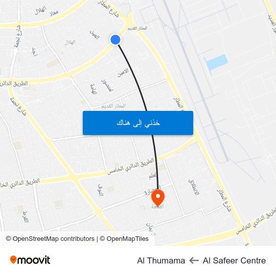 Al Safeer Centre to Al Thumama map