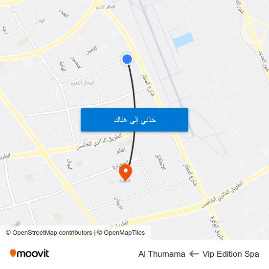 Vip Edition Spa to Al Thumama map