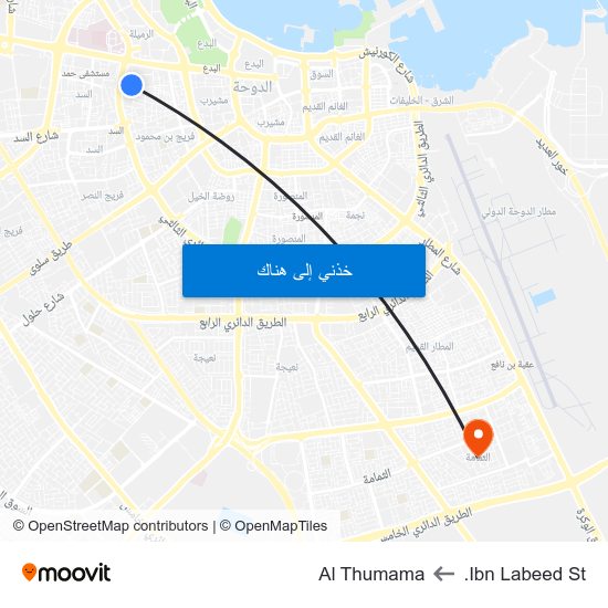 Ibn Labeed St. to Al Thumama map