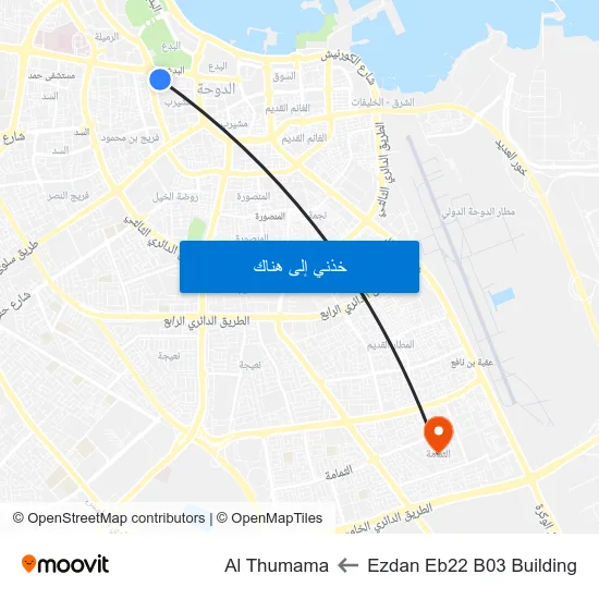 Ezdan Eb22 B03 Building to Al Thumama map