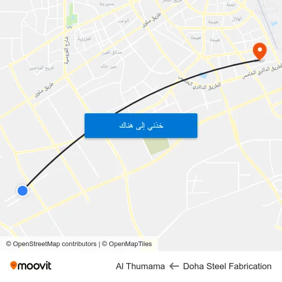Doha Steel Fabrication to Al Thumama map