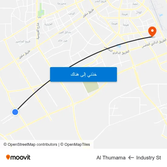 Industry St to Al Thumama map