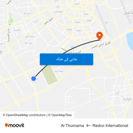 Redco International to Al Thumama map