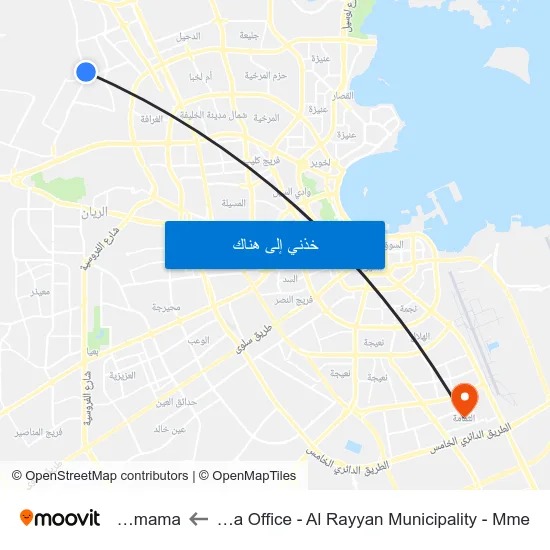 Al Gharrafa Area Office - Al Rayyan Municipality - Mme to Al Thumama map