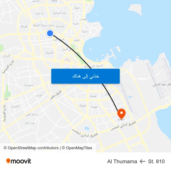 St. 810 to Al Thumama map