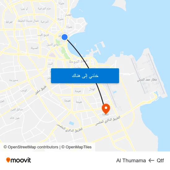 Qtf to Al Thumama map