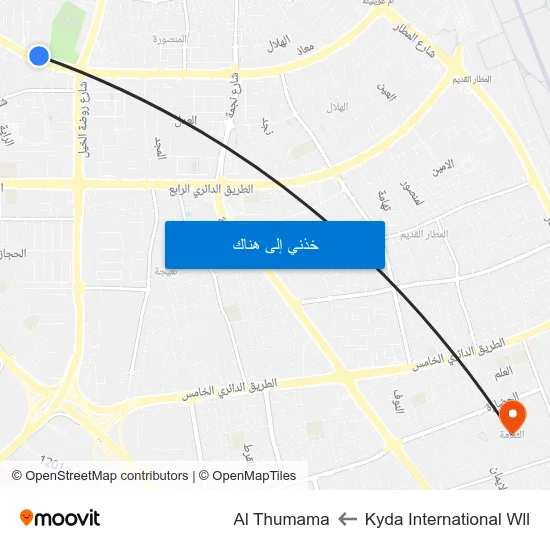 Kyda International Wll to Al Thumama map