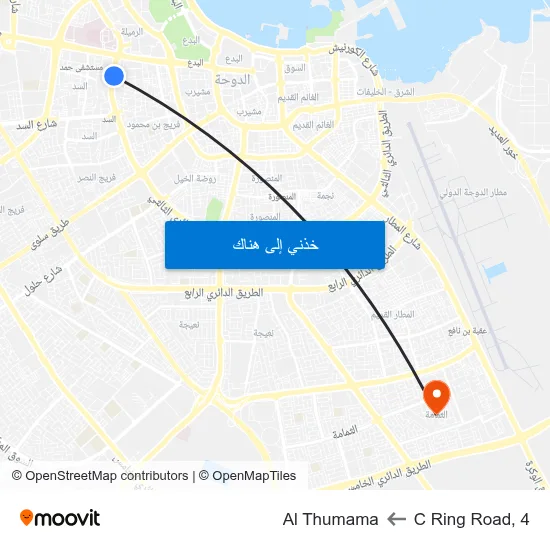C Ring Road, 4 to Al Thumama map
