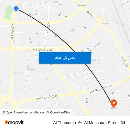 Al Mansoura Street, 34 to Al Thumama map