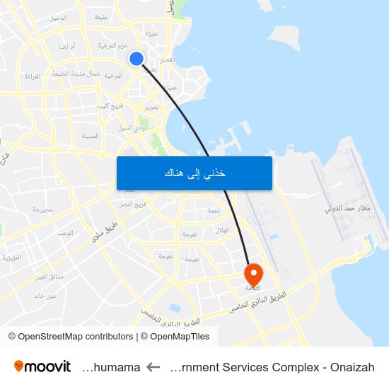 Government Services Complex - Onaizah to Al Thumama map