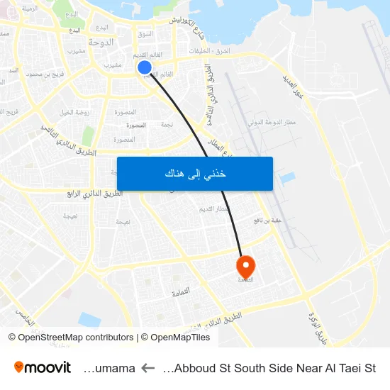 Ras Abu Abboud St South Side Near Al Taei St to Al Thumama map