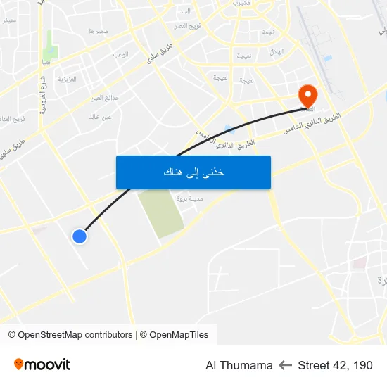 Street 42, 190 to Al Thumama map