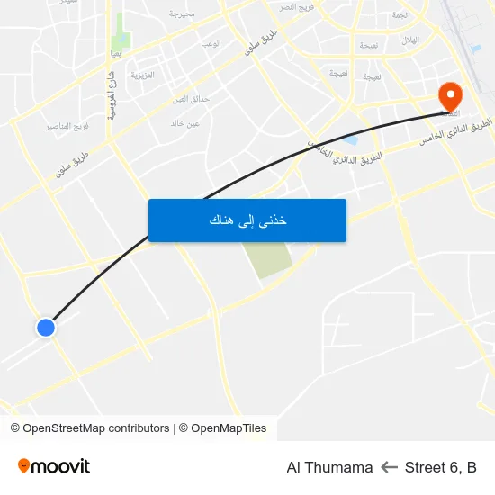 Street 6, B to Al Thumama map