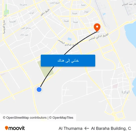 Al Baraha Building, C to Al Thumama map