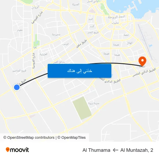 Al Muntazah, 2 to Al Thumama map