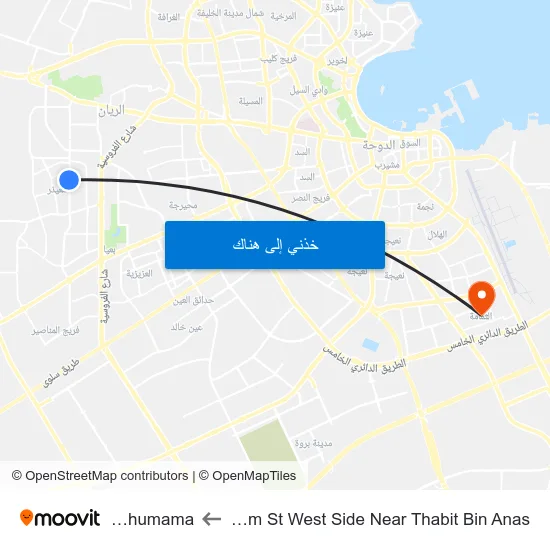 Al Salam St West Side Near Thabit Bin Anas to Al Thumama map