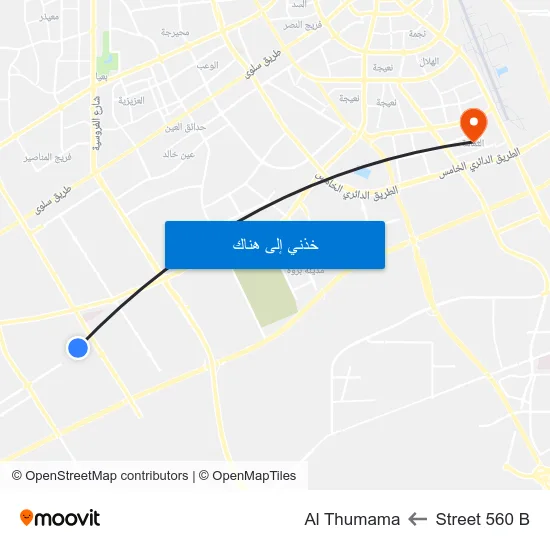 Street 560 B to Al Thumama map