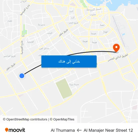Al Manajer Near Street 12 to Al Thumama map