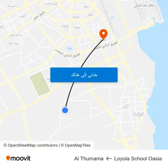 Loyola School Oasia to Al Thumama map
