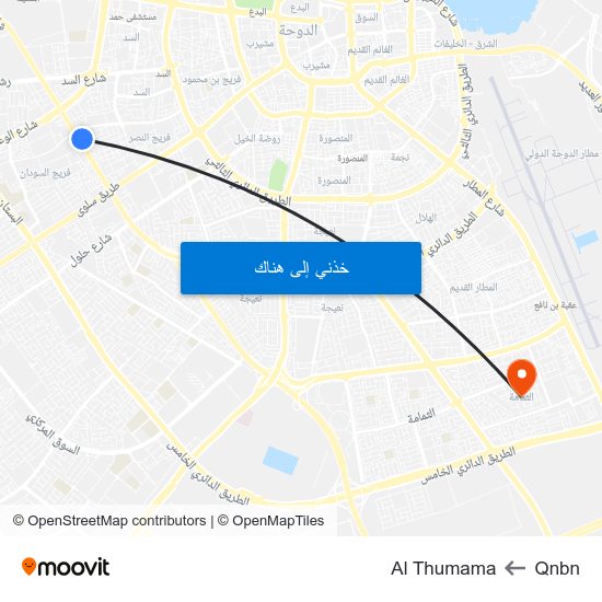 Qnbn to Al Thumama map