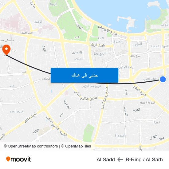 B-Ring / Al Sarh to Al Sadd map