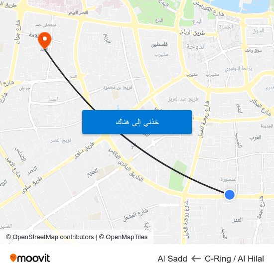 C-Ring / Al Hilal to Al Sadd map