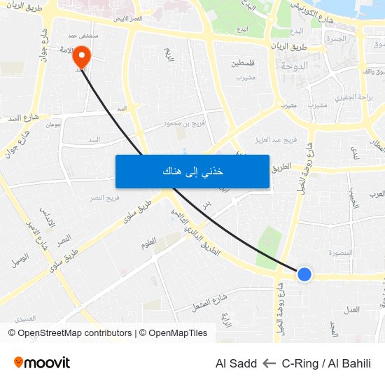 C-Ring / Al Bahili to Al Sadd map