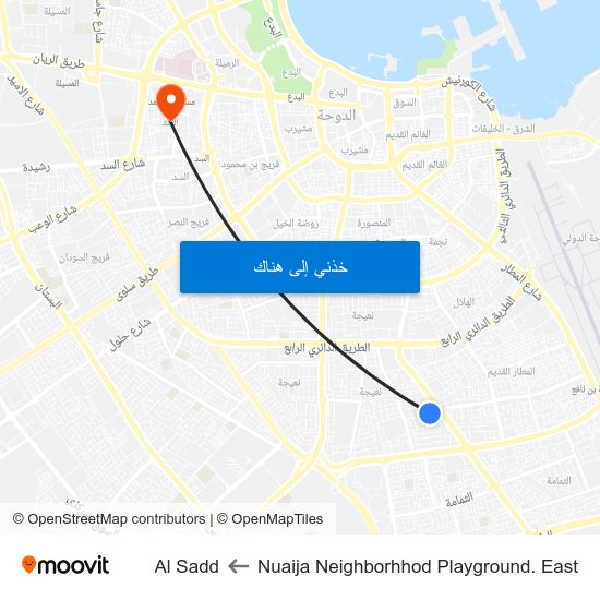 Nuaija Neighborhhod Playground. East to Al Sadd map