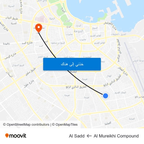Al Mureikhi Compound to Al Sadd map