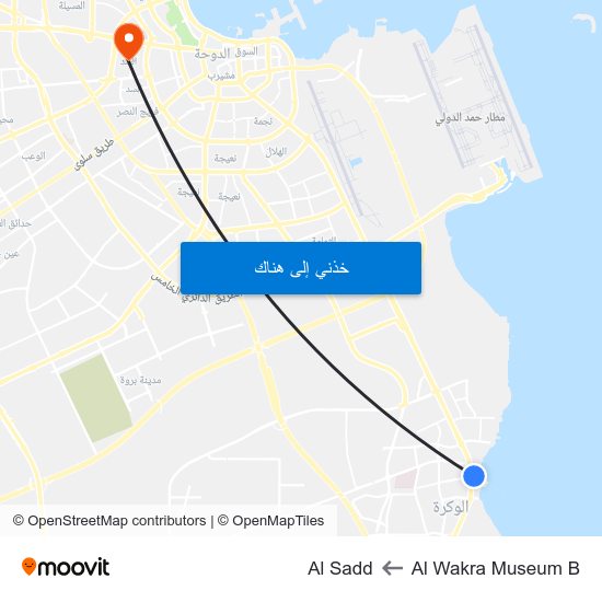 Al Wakra Museum B to Al Sadd map