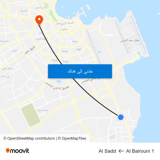 Al Bairouni 1 to Al Sadd map