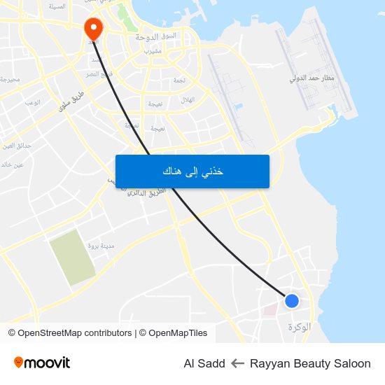 Rayyan Beauty Saloon to Al Sadd map