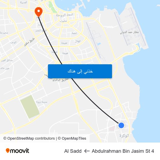 Abdulrahman Bin Jasim St 4 to Al Sadd map