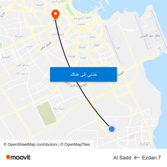 Ezdan 7 to Al Sadd map