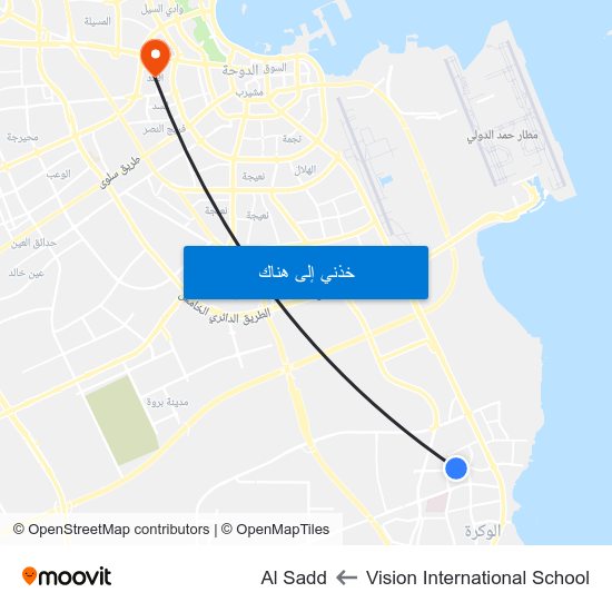 Vision International School to Al Sadd map